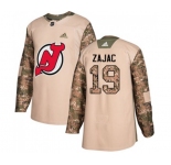 New Jersey Devils #19 Travis Zajac Authentic Camo Veterans Day Practice Hockey Jersey