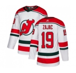 New Jersey Devils #19 Travis Zajac Premier White Alternate Hockey Jersey
