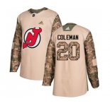 New Jersey Devils #20 Blake Coleman Authentic Camo Veterans Day Practice Hockey Jersey