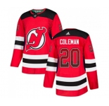 New Jersey Devils #20 Blake Coleman Authentic Red Drift Fashion Hockey Jersey