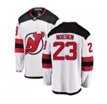 New Jersey Devils #23 Stefan Noesen Fanatics Branded White Away Breakaway Hockey Jersey