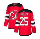 New Jersey Devils #25 Mirco Mueller Authentic Red Home Hockey Jersey