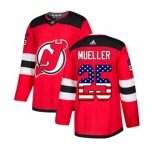 New Jersey Devils #25 Mirco Mueller Authentic Red USA Flag Fashion Hockey Jersey