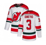 New Jersey Devils #3 Ken Daneyko Authentic White Alternate Hockey Jersey