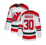 New Jersey Devils #30 Martin Brodeur Authentic White Alternate Hockey Jersey