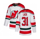 New Jersey Devils #31 Eddie Lack Premier White Alternate Hockey Jersey