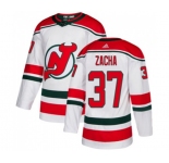 New Jersey Devils #37 Pavel Zacha Premier White Alternate Hockey Jersey