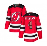 New Jersey Devils #4 Scott Stevens Authentic Red Drift Fashion Hockey Jersey