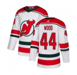 New Jersey Devils #44 Miles Wood Authentic White Alternate Hockey Jersey
