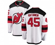 New Jersey Devils #45 Sami Vatanen Fanatics Branded White Away Breakaway Hockey Jersey