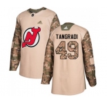 New Jersey Devils #49 Eric Tangradi Authentic Camo Veterans Day Practice Hockey Jersey
