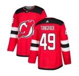 New Jersey Devils #49 Eric Tangradi Authentic Red Home Hockey Jersey