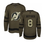 New Jersey Devils #8 Will Butcher Authentic Green Salute to Service Hockey Jersey