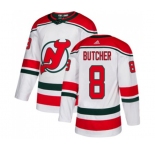 New Jersey Devils #8 Will Butcher Premier White Alternate Hockey Jersey