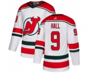 New Jersey Devils #9 Taylor Hall Authentic White Alternate Hockey Jersey