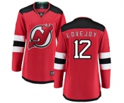 Women New Jersey Devils #12 Ben Lovejoy Fanatics Branded Red Home Breakaway Hockey Jersey