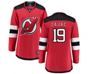 Women New Jersey Devils #19 Travis Zajac Fanatics Branded Red Home Breakaway Hockey Jersey
