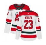 Women New Jersey Devils #23 Stefan Noesen Authentic White Alternate Hockey Jersey