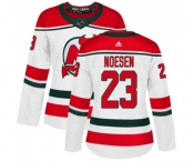 Women New Jersey Devils #23 Stefan Noesen Authentic White Alternate Hockey Jersey