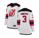 Women New Jersey Devils #3 Ken Daneyko Fanatics Branded White Away Breakaway Hockey Jersey