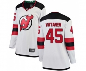 Women New Jersey Devils #45 Sami Vatanen Fanatics Branded White Away Breakaway Hockey Jersey