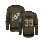 Youth Adidas New Jersey Devils #39 Brian Gibbons Green Salute to Service Stitched NHL Jersey