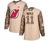 Youth New Jersey Devils #11 Brian Boyle Authentic Camo Veterans Day Practice Hockey Jersey