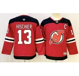 Youth New Jersey Devils #13 Nico Hischier Red 2024-25 Home With C Patch Stitched Hockey Jersey