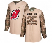 Youth New Jersey Devils #25 Mirco Mueller Authentic Camo Veterans Day Practice Hockey Jersey