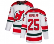 Youth New Jersey Devils #25 Mirco Mueller Authentic White Alternate Hockey Jersey