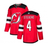 Youth New Jersey Devils #4 Scott Stevens Authentic Red Home Hockey Jersey