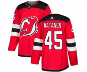 Youth New Jersey Devils #45 Sami Vatanen Authentic Red Home Hockey Jersey