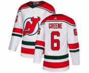 Youth New Jersey Devils #6 Andy Greene Authentic White Alternate Hockey Jersey
