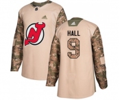 Youth New Jersey Devils #9 Taylor Hall Authentic Camo Veterans Day Practice Hockey Jersey