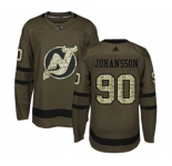 Youth New Jersey Devils #90 Marcus Johansson Authentic Green Salute to Service Hockey Jersey
