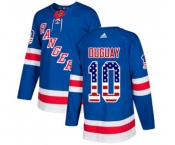Adidas New York Rangers #10 Ron Duguay Authentic Royal Blue USA Flag Fashion NHL Jersey