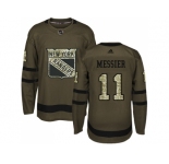 Adidas New York Rangers #11 Mark Messier Green Salute to Service Stitched NHL Jersey