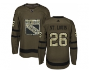 Adidas New York Rangers #26 Martin St.Louis Green Salute to Service Stitched NHL Jersey