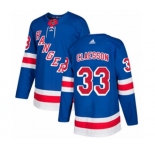 Adidas New York Rangers #33 Fredrik Claesson Authentic Royal Blue Home NHL Jersey