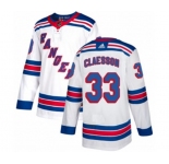 Adidas New York Rangers #33 Fredrik Claesson Authentic White Away NHL Jersey