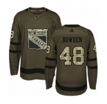 Adidas New York Rangers #48 Brett Howden Authentic Green Salute to Service NHL Jersey