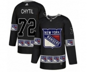 Adidas New York Rangers #72 Filip Chytil Authentic Black Team Logo Fashion NHL Jersey
