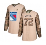 Adidas New York Rangers #72 Filip Chytil Authentic Camo Veterans Day Practice NHL Jersey