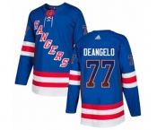 Adidas New York Rangers #77 Anthony DeAngelo Authentic Royal Blue Drift Fashion NHL Jersey