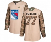 Adidas New York Rangers #77 Phil Esposito Authentic Camo Veterans Day Practice NHL Jersey