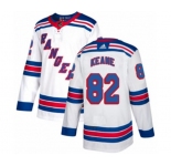 Adidas New York Rangers #82 Joey Keane Authentic White Away NHL Jersey