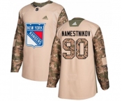 Adidas New York Rangers #90 Vladislav Namestnikov Authentic Camo Veterans Day Practice NHL Jersey