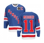 CCM New York Rangers #11 Mark Messier Authentic Royal Blue 75TH Throwback NHL Jersey