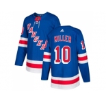 Men Adidas New York Rangers #10 J.T. Miller Royal Blue Home Authentic Stitched NHL Jersey
