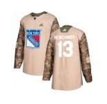 Men Adidas New York Rangers #13 Sergei Nemchinov Camo Authentic 2017 Veterans Day Stitched NHL Jersey
